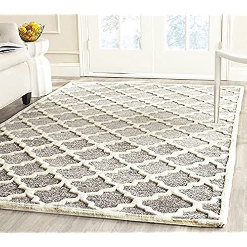 Safavieh pre152g-3 Lolita Area Teppich Mischung aus Baumwolle/Wolle/Polyester Silber, Silber, 91x152x152 cm von Safavieh