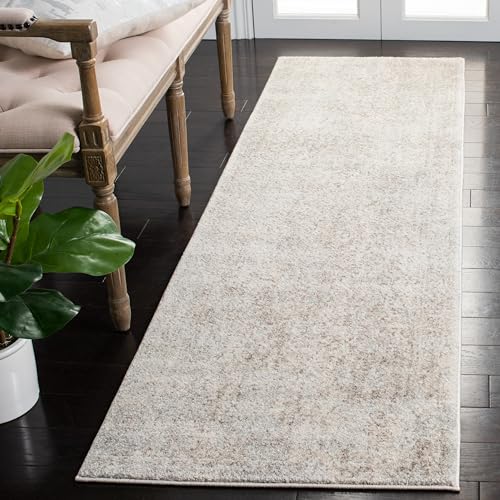 Teppich SAFAVIEH Traditionell Wohnzimmer, Esszimmer, Schlafzimmer - Evoke Collection, Kurzer Flor, Elfenbein und Taupe, 62 X 240 cm von Safavieh