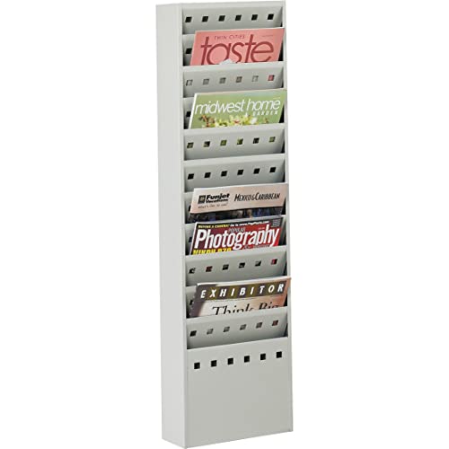 Safco Stahldisplay mit 11 x A4 Fächern- grau von Safco