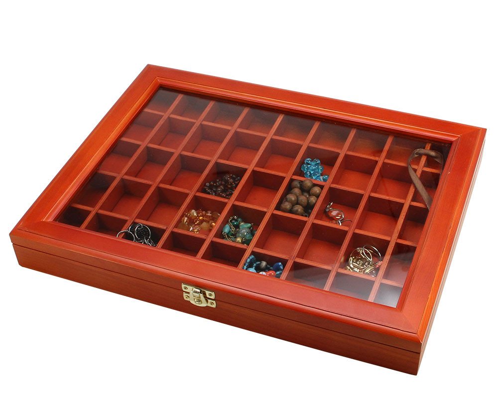 Safe-Album Vitrine SAFE5307 Edle Holzvitrine mit Glasabdeckung 45 Fächer à 35 × 50 mm Safe-Album Vitrine SAFE5307 Edle Holzvitrine mit Glasabdeckung 45 Fächer à 35 × 50 mm von Safe-Album