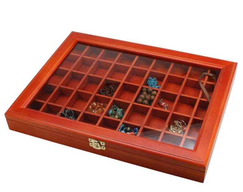 Safe-Album Vitrine SAFE5307 Edle Holzvitrine mit Glasabdeckung 45 Fächer à 35 × 50 mm Safe-Album Vitrine SAFE5307 Edle Holzvitrine mit Glasabdeckung 45 Fächer à 35 × 50 mm von Safe-Album