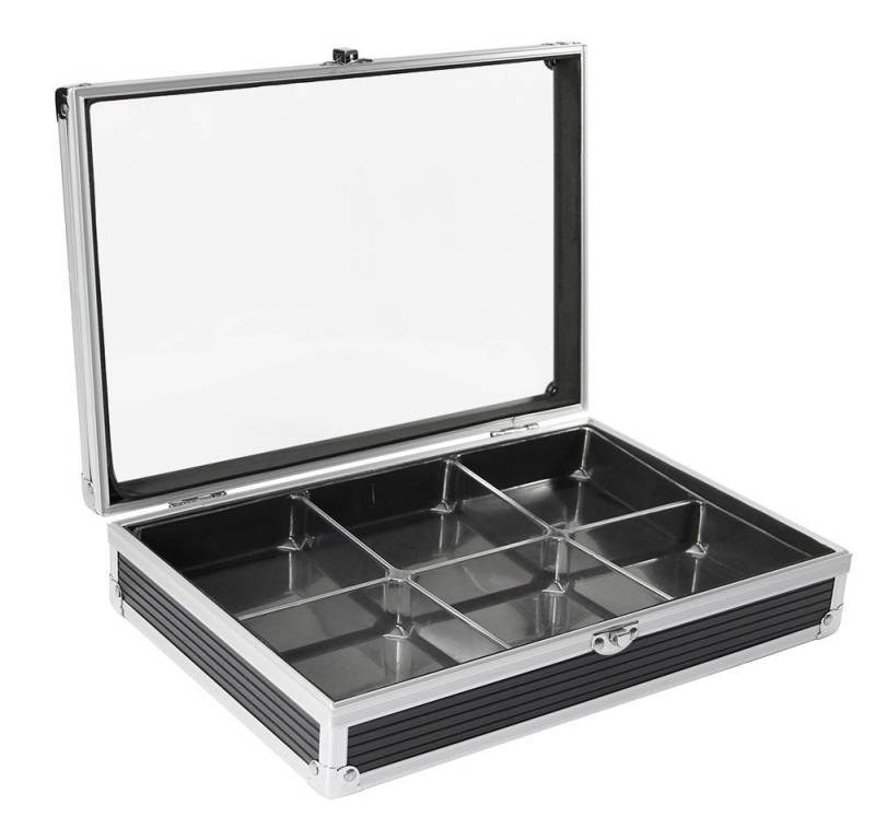 Safe-Album Vitrine Sammelvitrine "Compact-Black" Alu schwarz 6 Fächer Safe-Album Vitrine Sammelvitrine "Compact-Black" Alu schwarz 6 Fächer von Safe-Album