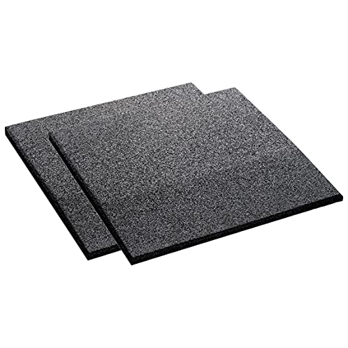 PROFIMAT® 2er Set Reifenschoner & Auffahrrampe 50x50x1-3 cm | Recycling Gummigranulat | Reifenschutzmatte flach von safe elastic