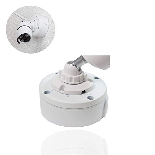 Safe2Home® Kamera Montagesockel Universal zum Verstauen Aller Kabel für Funk/POE Kameras - Videokamera/Überwachungskamera Montagebox Weiß von Safe2Home