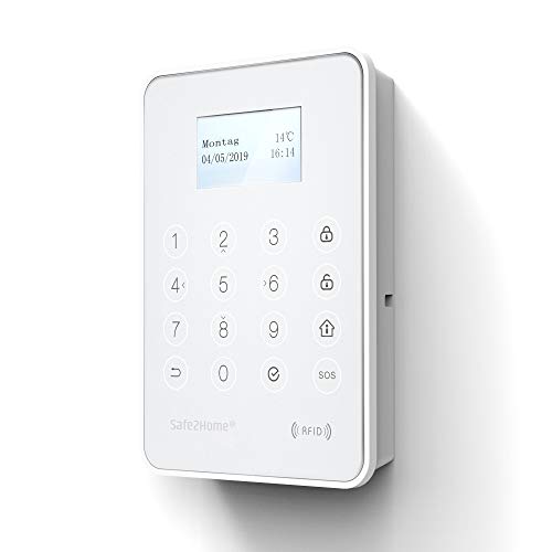 Safe2Home® externes Tastenfeld Außen SP310 + Innen für Funk Alarmanlage Serie SP310 - Bedienteil mit RFID Reader - Tastatur für Alarmanlage SP310 von Safe2Home