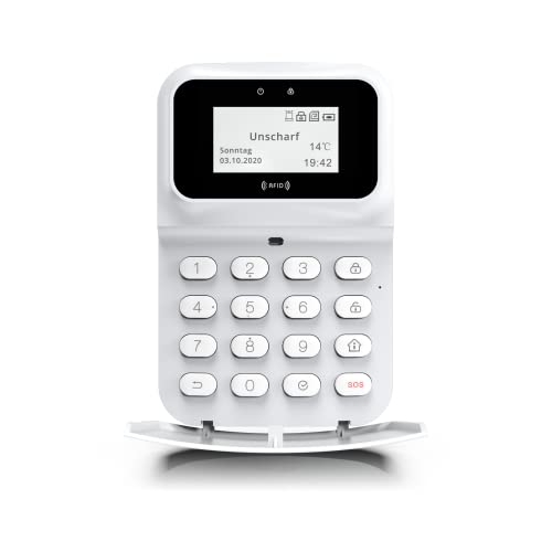 Safe2Home Externes Tastenfeld mit Display und Tastenschutz für Funk Alarmanlage Serie SP110 / SP210 / Basic – GSM WiFi Alarmsystem von Safe2Home
