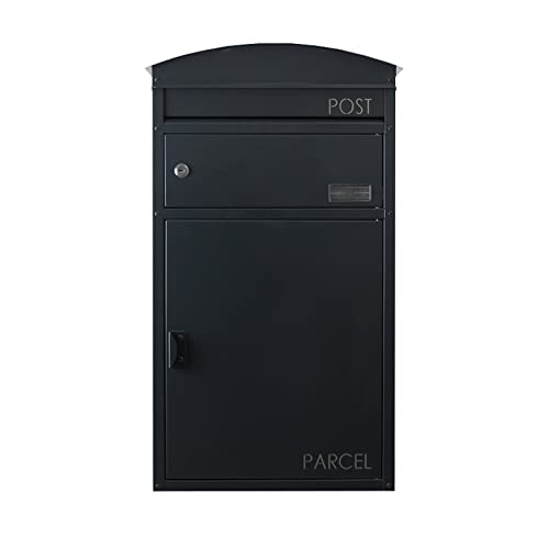 Paket-Briefkasten Safepost 48 anthrazit-grau (RAL 7016) Paketbox moderner Briefkasten mit Paketfach Standbriefkasten von SafePost