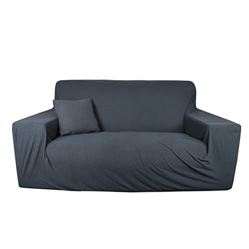 Pino Products Sofa Abdeckung Wasserdicht - 3 Sitzer Sofa überzug Stretch - Doppelte wasserdichte Sofadecke - Abdeckung der Eckcouch - Rutschfester Bezug, Auslaufsicherer Möbelschutz - Grau von SafeStrap