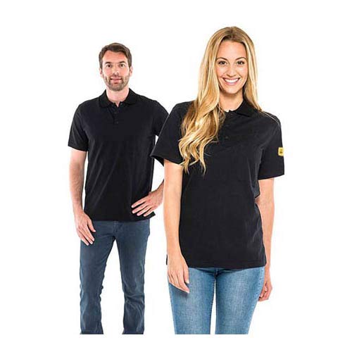 Safeguard PGZ-TS15-BKL-FARBIG ESD Poloshirt, 150g/m², L, Schwarz von Safeguard