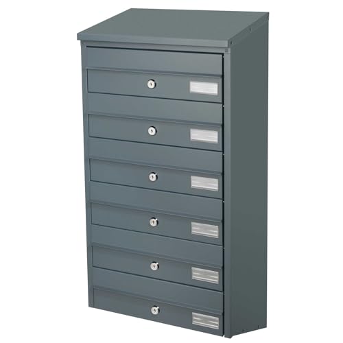 Briefkastenanlage Safepost ScanPro BDL 912 anthrazit (RAL 7016) 6fach von Safepost