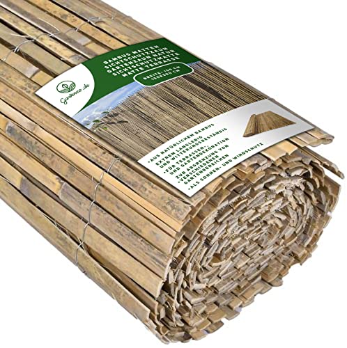 Saferide Bambusmatte 150x500 cm Sichtschutz Zaun Gartenzaun Natur Holz Deko Balkon Bambus von Saferide