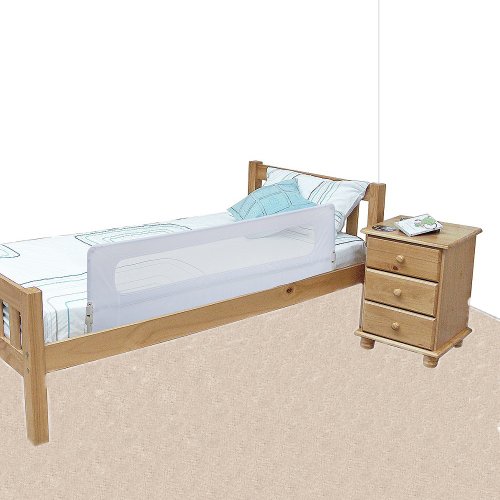 Safetots Extra Breites Bettgitter Weiß, 140cm breit x 50cm hoch, Bettschutzgitter für Kleinkinder zur Sicherheit, sicheres Kindergitter für Betten von Safetots