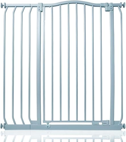 Safetots Extragroßes Treppenschutzgitter mit Gebogenem Oberen Teil, 89cm - 98cm, Matt Grau, Extra Hoch 100cm in der Höhe, Treppenschutzgitter mit Druckbefestigung, Babygitter für Türen Safetots Extragroßes Treppenschutzgitter mit Gebogenem Oberen Teil, 89cm - 98cm, Matt Grau, Extra Hoch 100cm in der Höhe, Treppenschutzgitter mit Druckbefestigung, Babygitter für Türen von Safetots