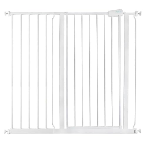Safetots Extrahohes Metall-Sicherheitsgitter, Druckmontage, 107.4cm - 115cm, Weiß, 104cm Höhe, Extrahohes Treppengitter, hohe Gitter Fuer Babys, Einfache Installation Safetots Extrahohes Metall-Sicherheitsgitter, Druckmontage, 107.4cm - 115cm, Weiß, 104cm Höhe, Extrahohes Treppengitter, hohe Gitter Fuer Babys, Einfache Installation von Safetots
