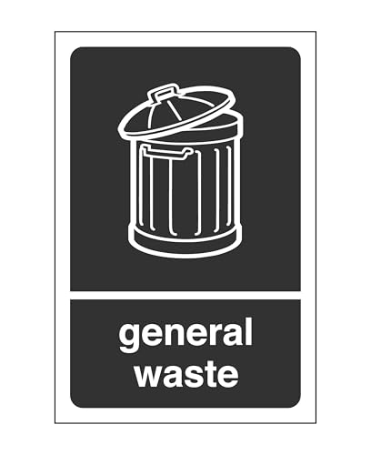 Allgemeine Abfall-Aufkleber, Sicherheitsschilder, selbstklebende Aufkleber mit hoher Haftkraft (150 mm x 100 mm), Sichtabstand innerhalb von 3 m. von Safety First Display LTD