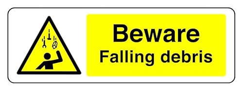 Hinweisschild mit Aufschrift "Beware Falling Debris", selbstklebend, 600 mm x 200 mm, Sichtabstand innerhalb von 14 m. Hinweisschild mit Aufschrift "Beware Falling Debris", selbstklebend, 600 mm x 200 mm, Sichtabstand innerhalb von 14 m. von Safety First Display LTD