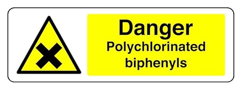 Warnschild mit Aufschrift "Danger Polychlorated Biphenyls", selbstklebend, 600 mm x 200 mm, Sichtabstand innerhalb von 14 m. Warnschild mit Aufschrift "Danger Polychlorated Biphenyls", selbstklebend, 600 mm x 200 mm, Sichtabstand innerhalb von 14 m. von Safety First Display LTD
