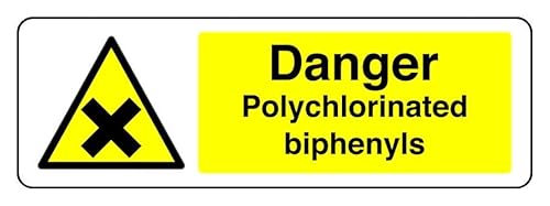Warnschild mit Aufschrift "Danger Polychlorated Biphenyls", selbstklebend, 600 mm x 200 mm, Sichtabstand innerhalb von 14 m. Warnschild mit Aufschrift "Danger Polychlorated Biphenyls", selbstklebend, 600 mm x 200 mm, Sichtabstand innerhalb von 14 m. von Safety First Display LTD