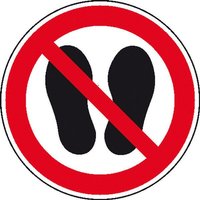 SafetyMarking® Verbotsaufkleber Betreten der Fläche verboten 10 cm von SafetyMarking®