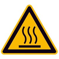 SafetyMarking® Warnaufkleber Warnung vor heißer Oberfläche 10 cm x 10 cm von SafetyMarking®