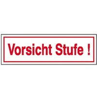 SafetyMarking® Hinweisaufkleber "Vorsicht Stufe!" rechteckig 25,0 x 7,0 cm von SafetyMarking®