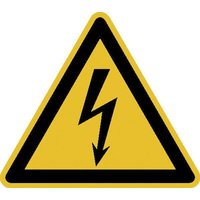 SafetyMarking® Warnaufkleber Warnung vor elektrischer Spannung 10 cm x 10 cm von SafetyMarking®