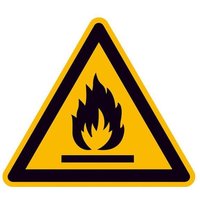 SafetyMarking® Warnaufkleber Warnung vor feuergefährlichen Stoffen 10 cm x 10 cm von SafetyMarking®