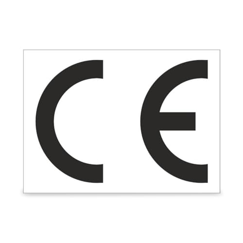 Betriebsausstattung24 CE- Kennzeichnung - PVC- Folie, selbstklebend - 4,8 x 3,5 cm - Auf Bogen - 8 Nutzen von SafetyMarking