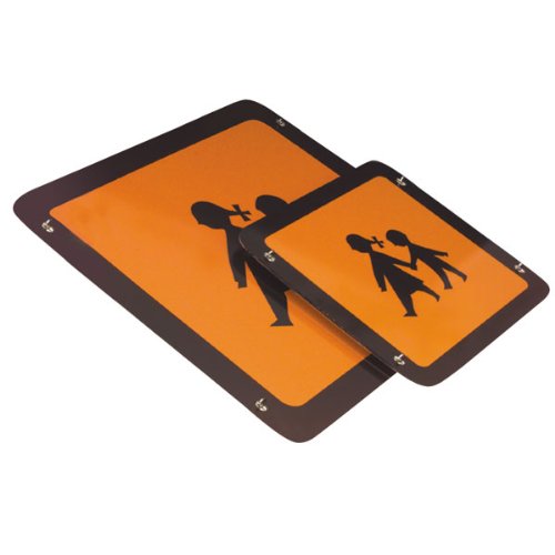 Schulbusschild, magnetisch aus selbsthaftender Magnetfolie Größe (BxH): 40,0 x 40,0 cm Magnetfolie für metallische Grundflächen von SafetyMarking