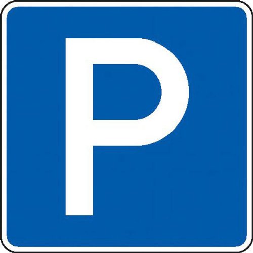 Verkehrszeichen - StVO Parkplatz Größe (BxH): 42,0 x 42,0 cm Aluminium, Typ1, retroreflektierend ausgerüstet von SafetyMarking