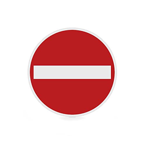 Verkehrsschild Verbot der Einfahrt – Aluminium, retroreflektierend, 60,0 cm Ø - DIN 67520 und DIN 6171 - RAL-Gütezeichen – Zum Verschrauben - StVO - Nr. 267 von SafetyMarking