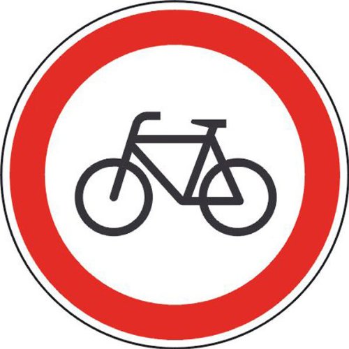 Verkehrszeichen - StVO Verbot für Radfahrer Größe (Durchm.): 42,0 cm Aluminium, Typ1, retroreflektierend ausgerüstet von SafetyMarking