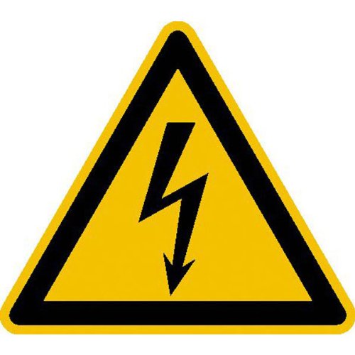 Warnschild Warnung vor elektrischer Spannung Größe (SL): 20,0 cm Kunststoff [Hart-PVC], witterungsbeständig von SafetyMarking