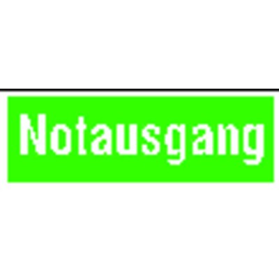 Rettungsschild "Notausgang" Alu 297x105mm von Safetymarking
