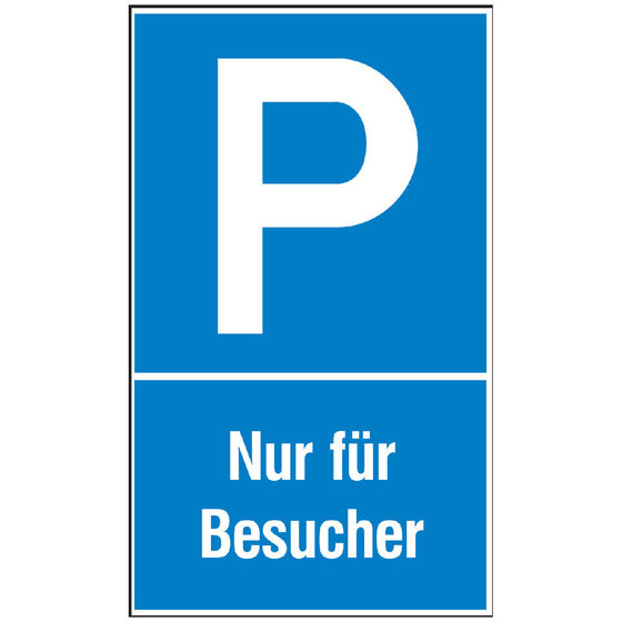 SafetyMarking® - Parkplatzs. Nur f. Bes. Alu geprägt von Safetymarking