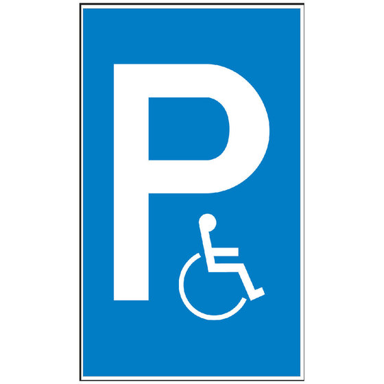 SafetyMarking® - Parkplatzsschild Behindertenparkplatz Alu geprägt von Safetymarking