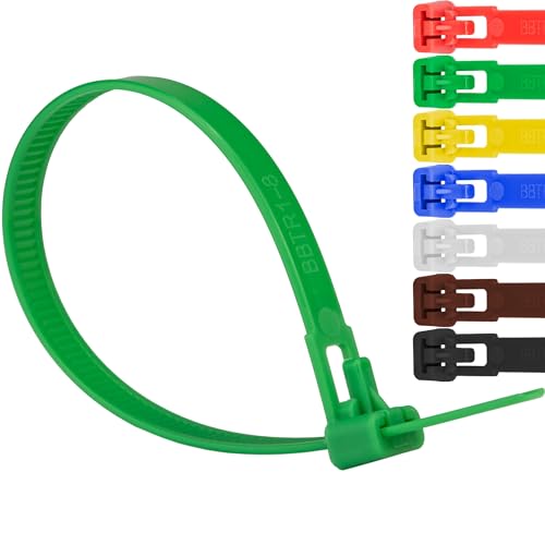 Safetytex Kabelbinder 7,6mm UV-beständig Polyamid 6.6 wiederlösbar wiederverwendbar wiederverschließbar 100 Stück (Grün,370mm) Safetytex Kabelbinder 7,6mm UV-beständig Polyamid 6.6 wiederlösbar wiederverwendbar wiederverschließbar 100 Stück (Grün,370mm) von Safetytex