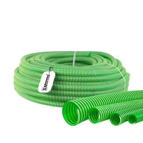 Safetytex PVC Spiralschlauch - Kunststoffspiralschlauch - Saugschlauch mit Hart-PVC Spirale - Förderschlauch -Pumpenschlauch - Poolschlauch - Meterware - Pumpen-Zubehör von Safetytex