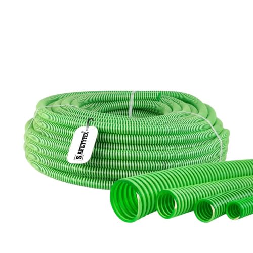 Safetytex PVC Spiralschlauch - Kunststoffspiralschlauch - Saugschlauch mit Hart-PVC Spirale - Förderschlauch -Pumpenschlauch - Poolschlauch - Meterware - Innen-Ø x Außen-Ø 25/30,4 mm von Safetytex