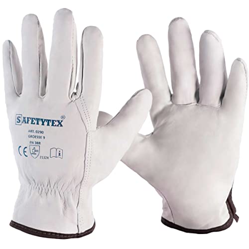 Safetytex Nappaleder Arbeitshandschuhe - Schweißerhandschuhe für optimalen Schutz (Gr.10, 1 Paar) von Safetytex