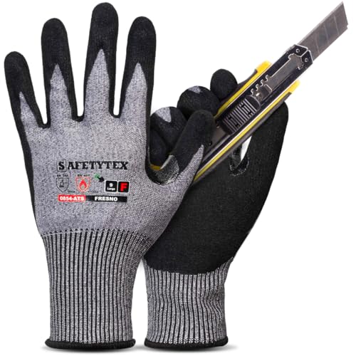 Safetytex Schnittschutzhandschuhe - Schnittfeste Handschuhe Level F - Maximale Sicherheit für Arbeiten mit scharfen Gegenständen - Touchscreen-fähig - Nitrilschaum (Gr.9, 1 Paar) Safetytex Schnittschutzhandschuhe - Schnittfeste Handschuhe Level F - Maximale Sicherheit für Arbeiten mit scharfen Gegenständen - Touchscreen-fähig - Nitrilschaum (Gr.9, 1 Paar) von Safetytex