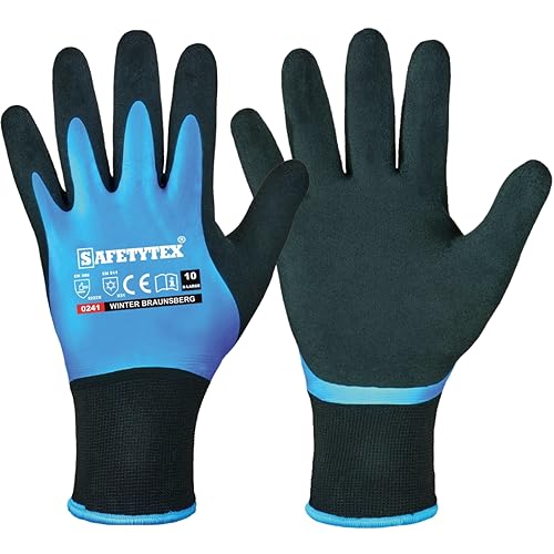 Safetytex Winter Arbeitshandschuhe Wasserdicht gefüttert Kälteschutz bis max. -30 °C Thermo Latex (Gr.11, 1 Paar) von Safetytex