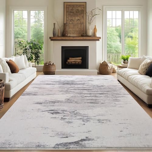 Safunion Teppich Wohnzimmer Großer Moderner Abstrakter Teppiche KurzFlor Weicher Carpet für Schlafzimmer von Safunion
