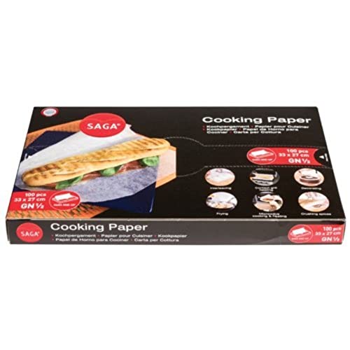 Saga GH038 Kochpergament 33 x 27 Cm Cooking Paper von Stalwart