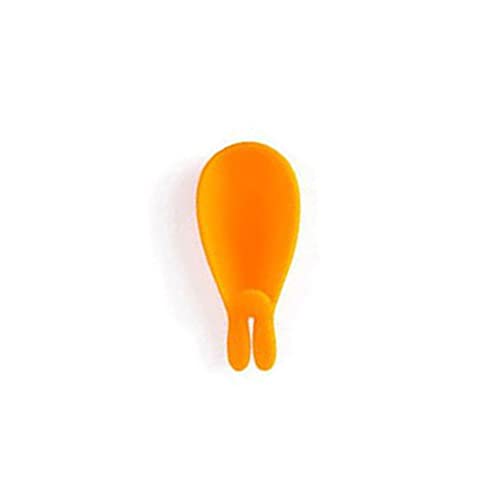 1 PCS Teebeutelhalter Hasenohrform niedlicher Silikon-Teebeutelhalter für die Küche zu Hause (Orange) von SagaSave