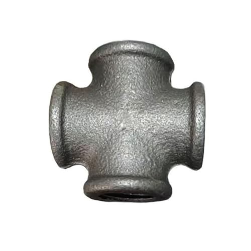 1 Stück 4-Wege-Kreuzanpassungsstecker, 25mm 3/4" Malleable Iron Schlauch Kreuzverbindung für Industrielle Vintage-Stil DIY Projekt Dekoration von SagaSave