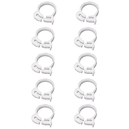 10 Stück Greifschlauchschellen, strapazierfähig, schnell, doppelter Schnappgriff, Kunststoff-Schlauchschellen, verstellbare Ratschen-Schlauchschelle zum Verbinden, Befestigen (12,3–14,0 mm) von SagaSave