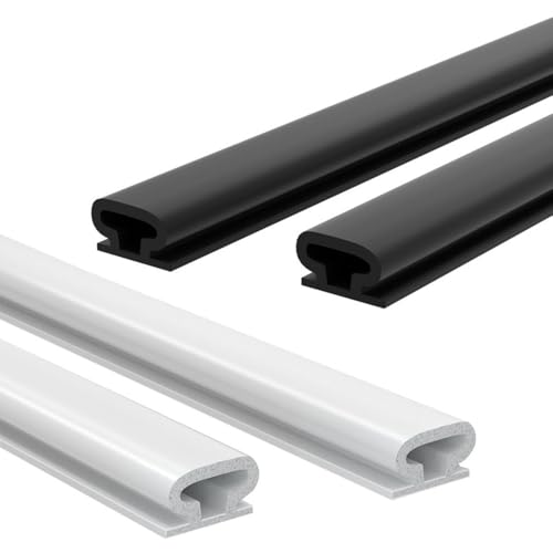 2 x Gummi-Tür-Zugluftstopperband, 12 m Türdichtung, Gummi-Wetterabisolierstreifen, selbstklebende PVC-Schallschutz-Rahmendichtungen (BK + WT) von SagaSave