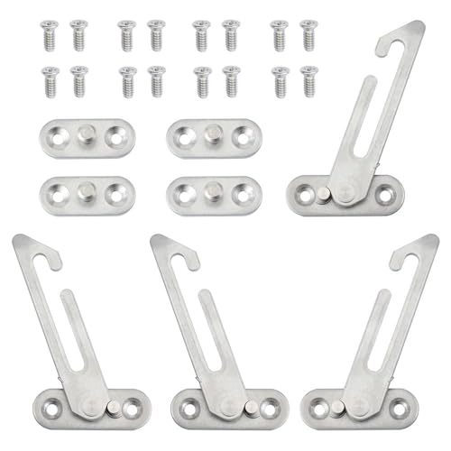 2Paar Fenster Restriktor, Fenster Restriktoren für UPVC Fenster, Edelstahl Einschränkungen für die Fenstersicherheit mit Schrauben für alle Arten von Casement Fenstern (Links und Rechts) von SagaSave