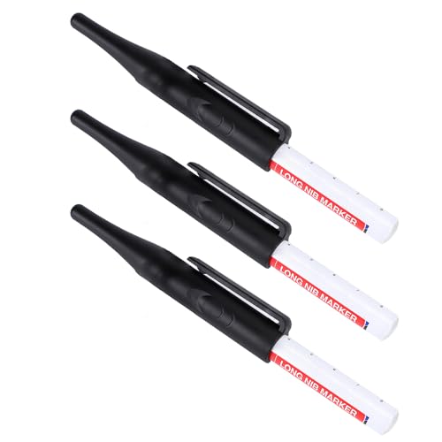 3 Stück Tieflochmarker Zimmermannsbleistift, 30mm Mehrzweck Langkopf-Tieflochmarker für Heimdekoration, Hardwareverarbeitung 3 Stück Tieflochmarker Zimmermannsbleistift, 30mm Mehrzweck Langkopf-Tieflochmarker für Heimdekoration, Hardwareverarbeitung von SagaSave